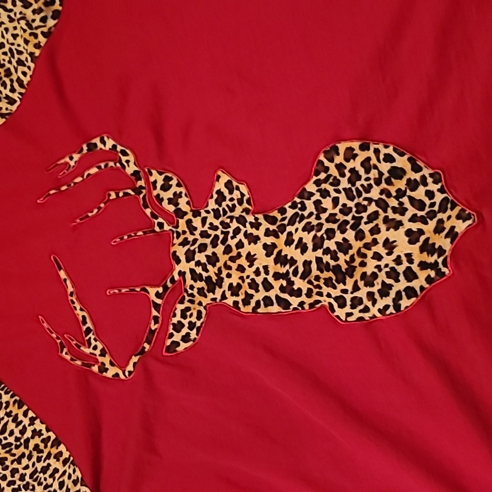 Dear print shirt out of Leopard Fabric